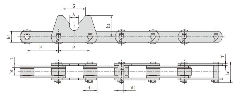 <font color='red'>P200</font>F60_帶附件輸送鏈 輸送